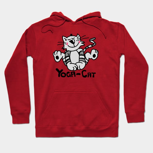 Yoga cat Hoodie by schlag.art